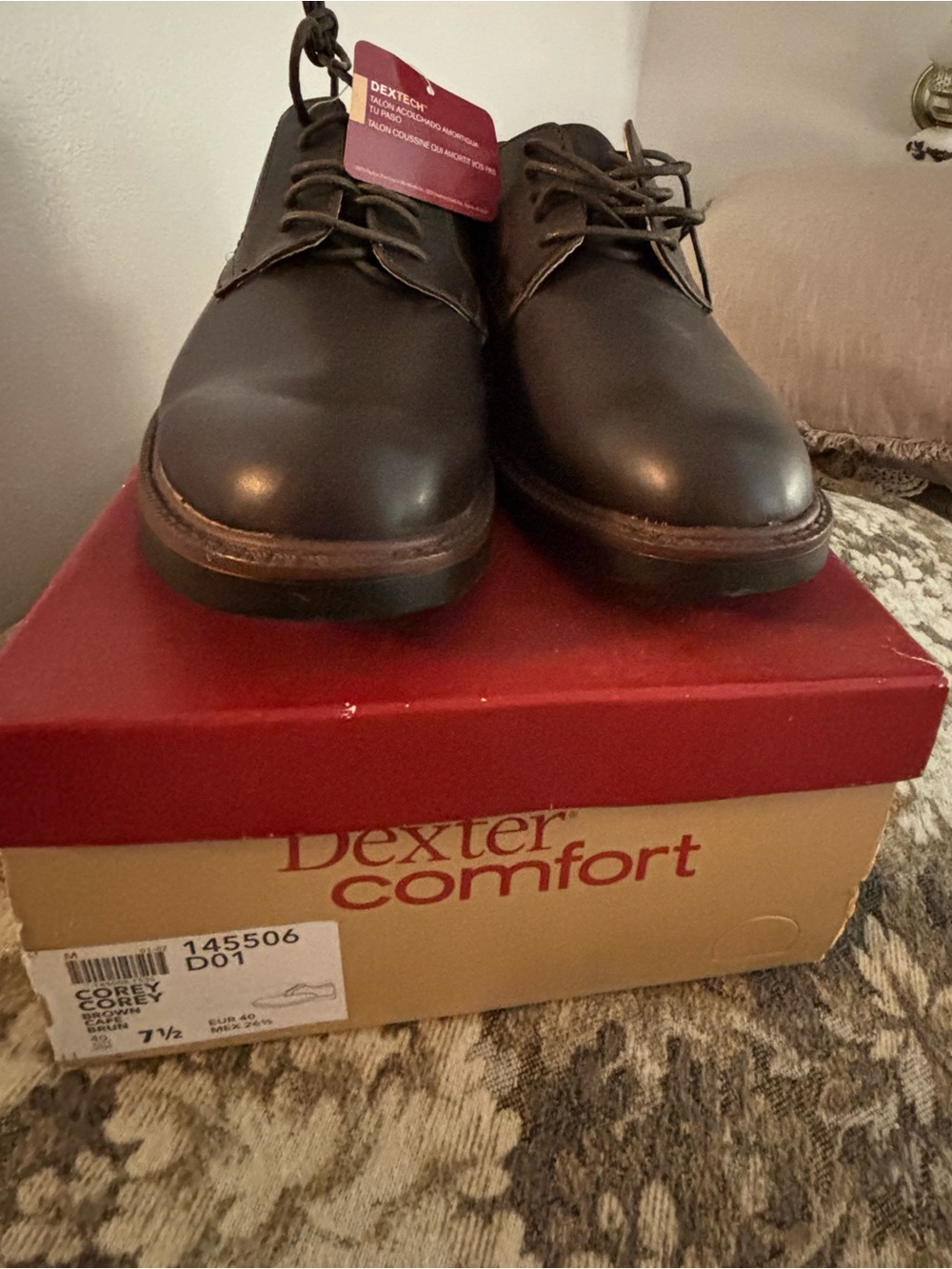 Dexter Men’s Brown Leather lined Derby/Oxfords Shoes